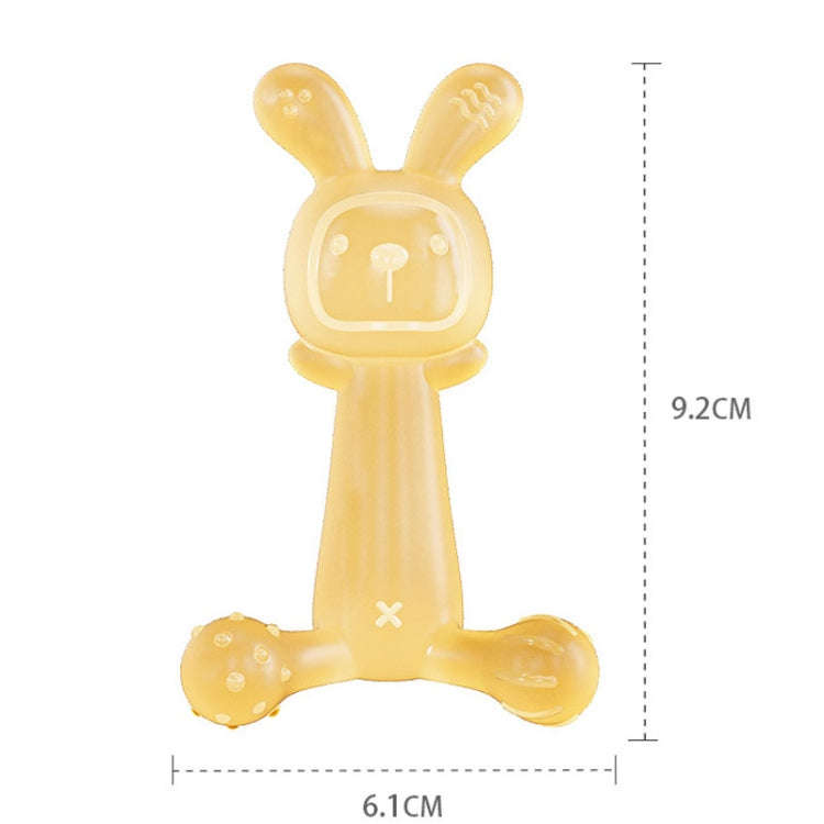 Bunny Baby Teether BPA Free Food-Grade Silicone Teether Infant Teething Stick Anti-Eating Hand, C...