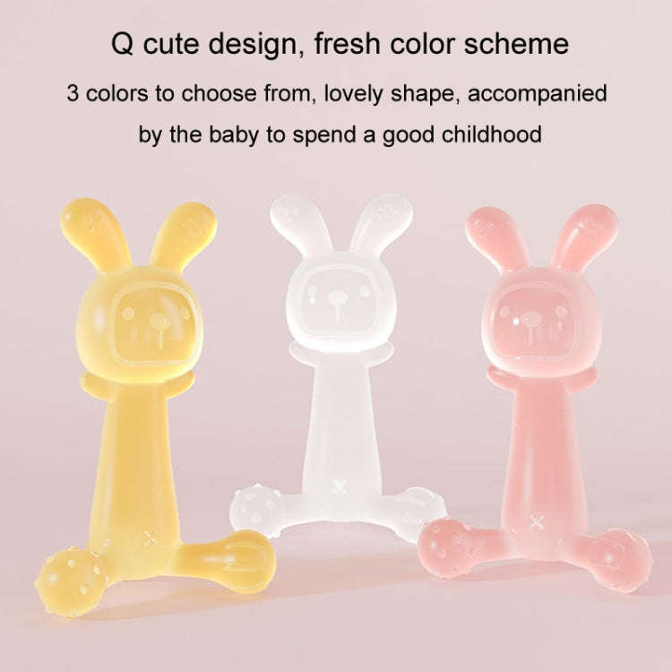 Bunny Baby Teether BPA Free Food-Grade Silicone Teether Infant Teething Stick Anti-Eating Hand, C...
