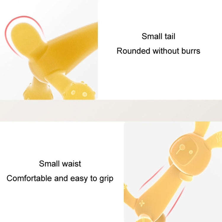 Bunny Baby Teether BPA Free Food-Grade Silicone Teether Infant Teething Stick Anti-Eating Hand, C...
