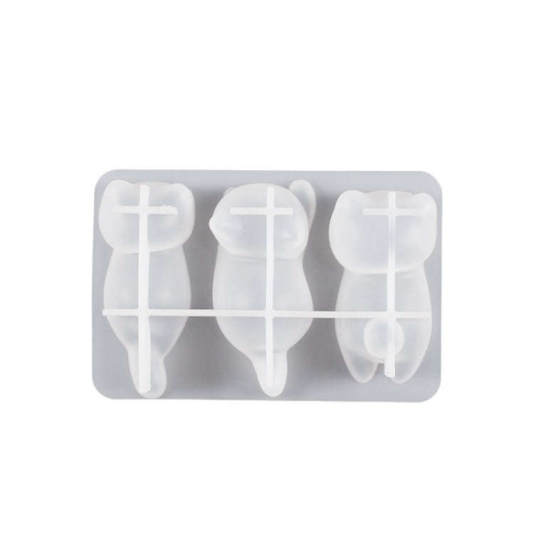 Cats Back Epoxy Resin Molds for Keychain Bag Pendant Pen Holder Mould