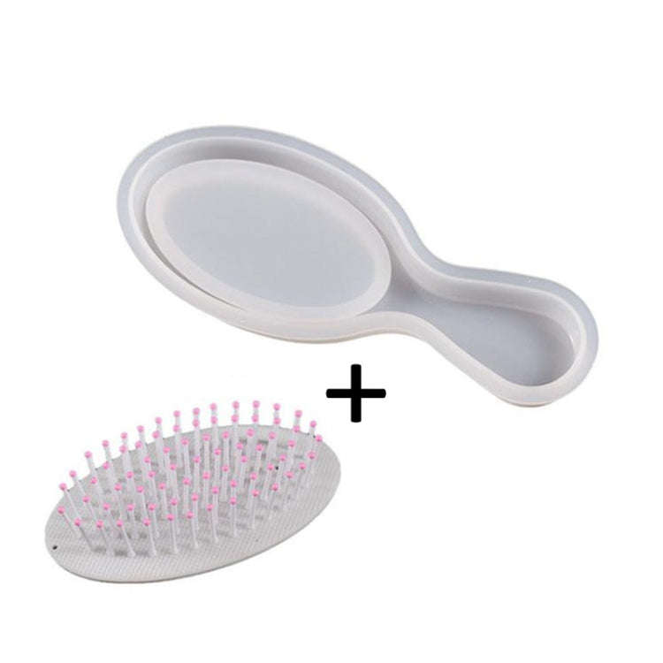 Air Cushion Comb Set Silicone Mold DIY Epoxy Resin Craft Making Mold, Spec: Small Oval 004