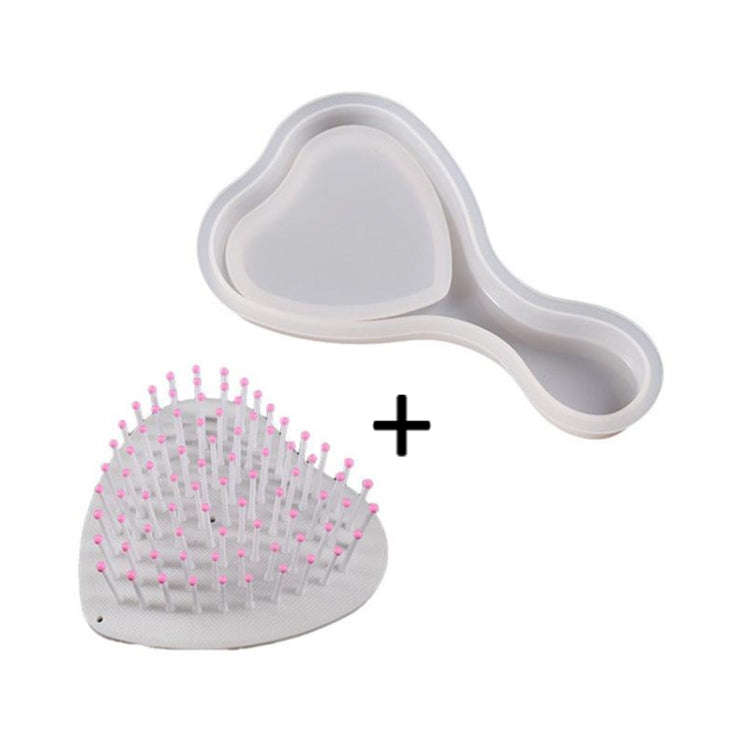 Air Cushion Comb Set Silicone Mold DIY Epoxy Resin Craft Making Mold, Spec: Heart Shape 006