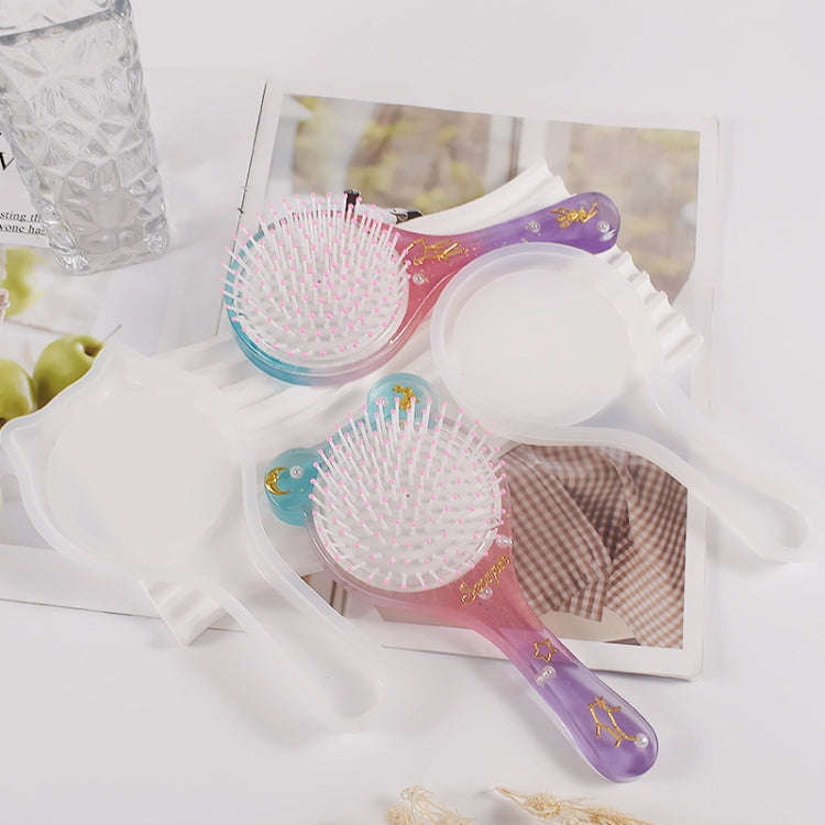 Air Cushion Comb Set Silicone Mold DIY Epoxy Resin Craft Making Mold, Spec: Heart Shape 006