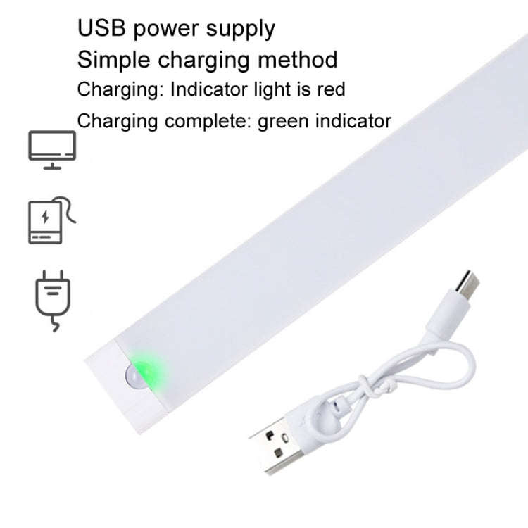 10cm LED Human Sensor Emergency Light USB Tri-color Dimmable Cabinet Lamp