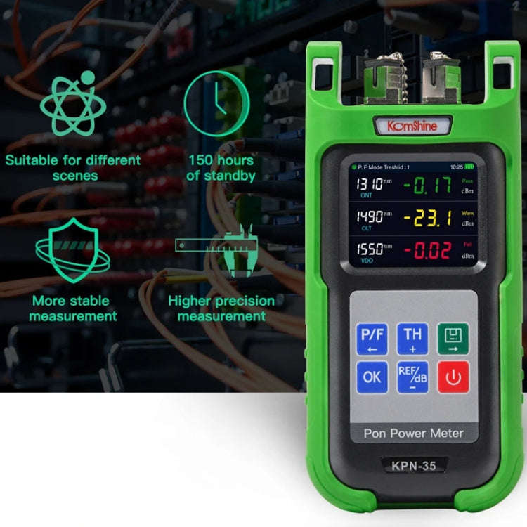 Komshine KPN-35 High Precision PON Optical Power Meter 1310/1490/1550nm Fiber Tester(SC/APC Inter...