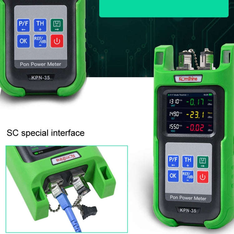 Komshine KPN-35 High Precision PON Optical Power Meter 1310/1490/1550nm Fiber Tester(SC/APC Inter...