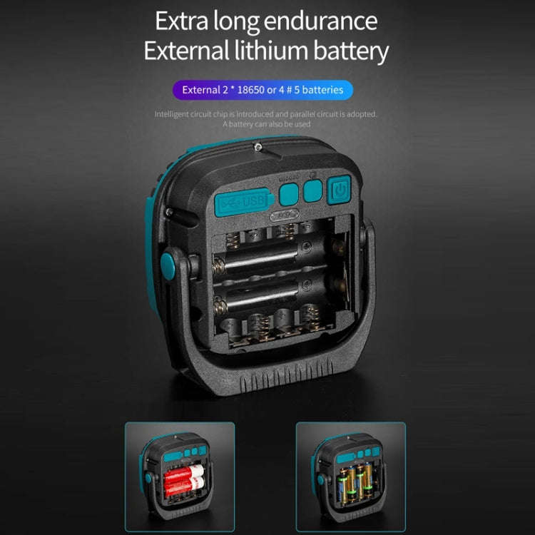 COB Work Lilight Type-C Charging Outdoor Lighting Floodlight(W892-1 Blue Without Battery)