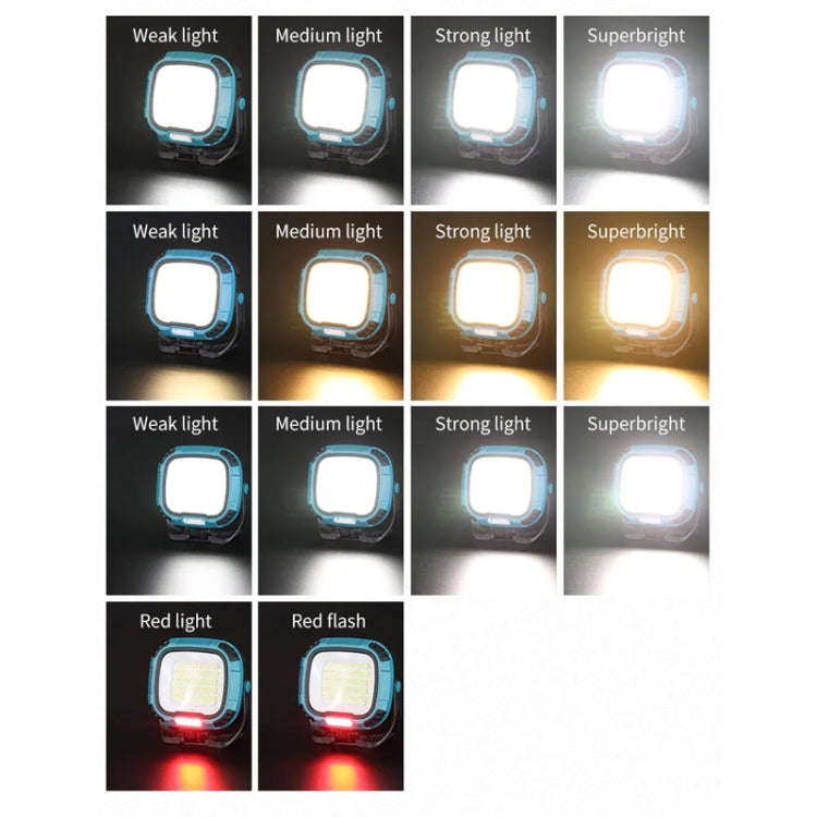 COB Work Lilight Type-C Charging Outdoor Lighting Floodlight(W892-1 Blue Without Battery)