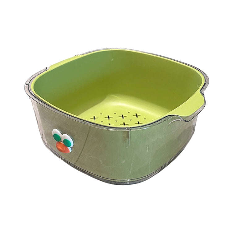 Household Dual Layer Thickened Cartoon Draining Basket Multifunctional Kitchen Dishwashing Hamper...