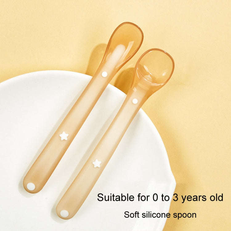 Baby Silicone Spoon Infant Silicone Feeding Spoon Soft Children Tableware, Specification: Without...