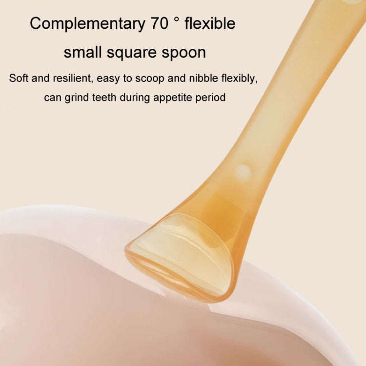 Baby Silicone Spoon Infant Silicone Feeding Spoon Soft Children Tableware, Specification: Without...