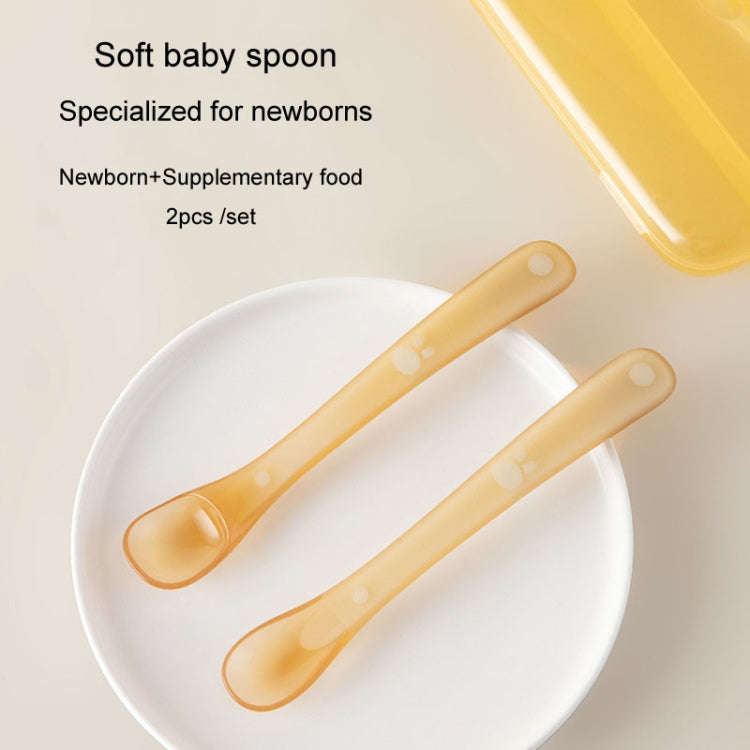 Baby Silicone Spoon Infant Silicone Feeding Spoon Soft Children Tableware, Specification: Without...
