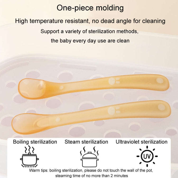 Baby Silicone Spoon Infant Silicone Feeding Spoon Soft Children Tableware, Specification: Without...