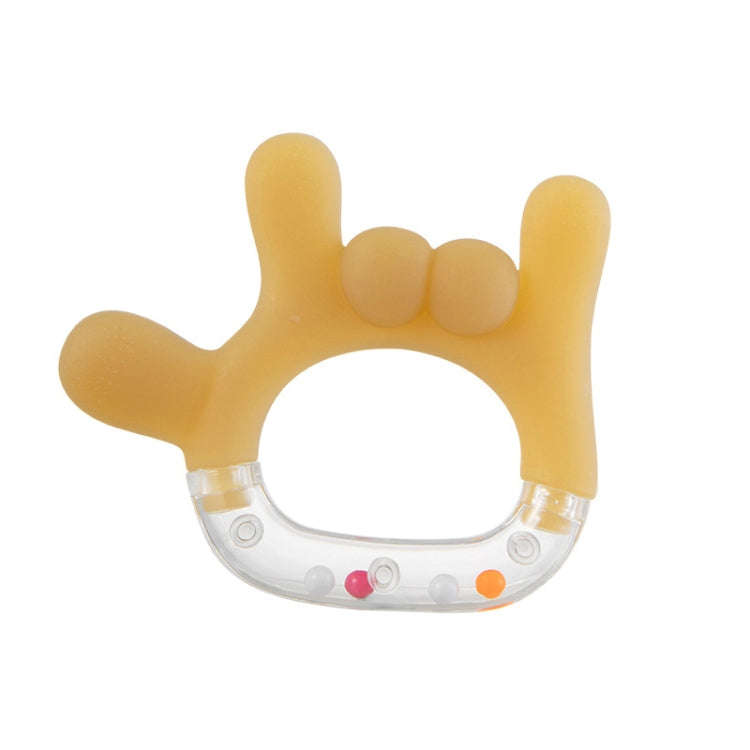 Rattle Baby Teether Soothing Pacifier Teething Stick Newborn Anti-Eating Hand Silicone Toy, Style...