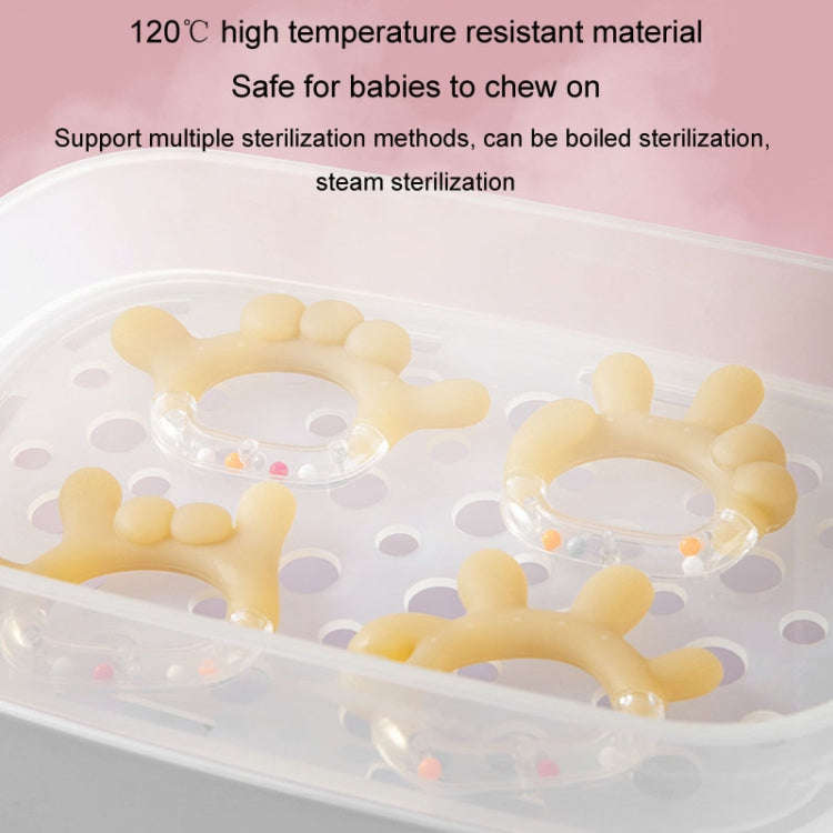 Rattle Baby Teether Soothing Pacifier Teething Stick Newborn Anti-Eating Hand Silicone Toy, Style...