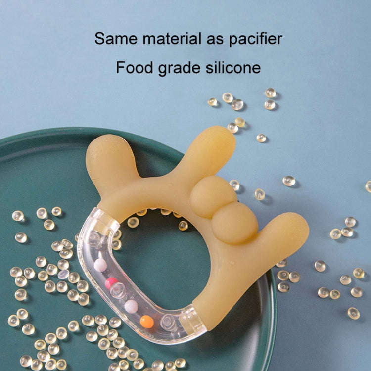 Rattle Baby Teether Soothing Pacifier Teething Stick Newborn Anti-Eating Hand Silicone Toy, Style...