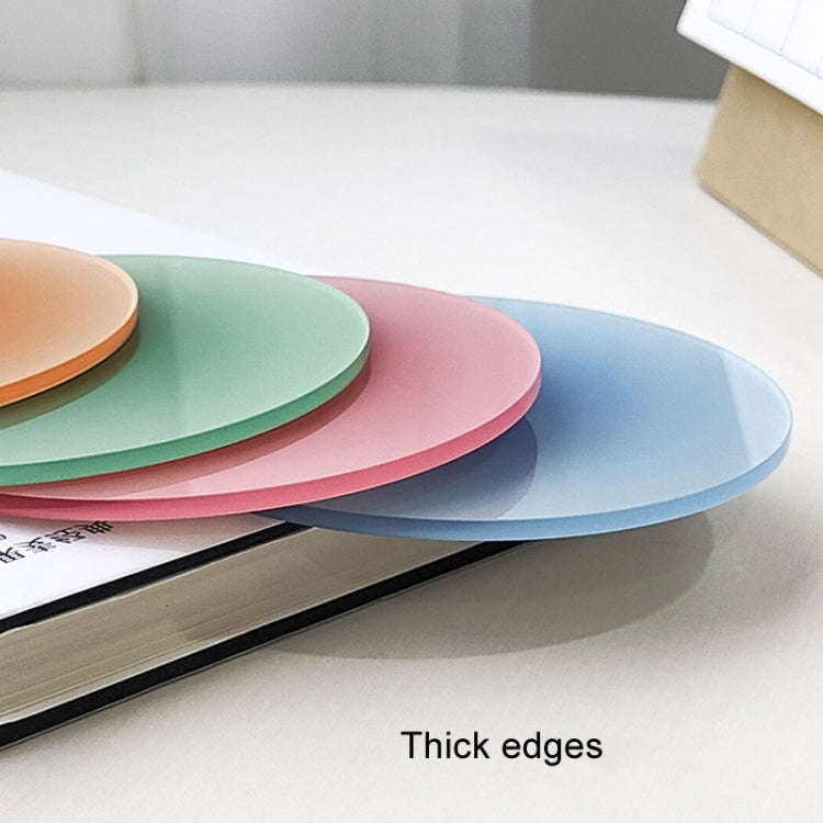 9.5cm Colorful Gradient Acrylic Coaster Thickened Heat Resistant Translucent Sunset Cup Pad(Green)