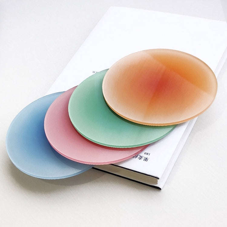 9.5cm Colorful Gradient Acrylic Coaster Thickened Heat Resistant Translucent Sunset Cup Pad(Blue)