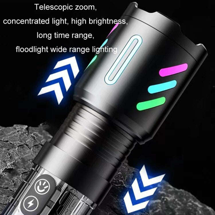 Type-C Rechargeable Outdoor Zoom Strong Laser Flashlight(520)