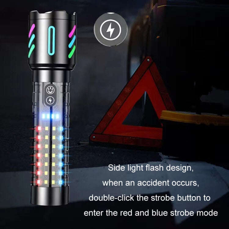 Type-C Rechargeable Outdoor Zoom Strong Laser Flashlight(520)