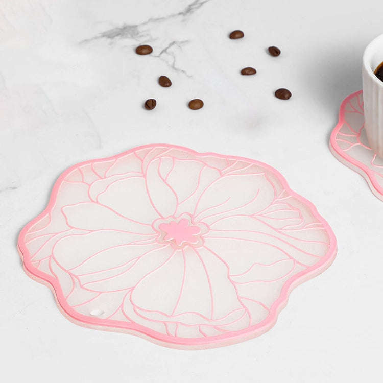 19cm Simple Heat Insulation Anti-Scald Table Mat Anti-Slip Oil Resistant Easy Clean Bowl Coaster(...
