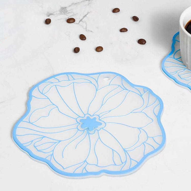 15cm Simple Heat Insulation Anti-Scald Table Mat Anti-Slip Oil Resistant Easy Clean Bowl Coaster(...