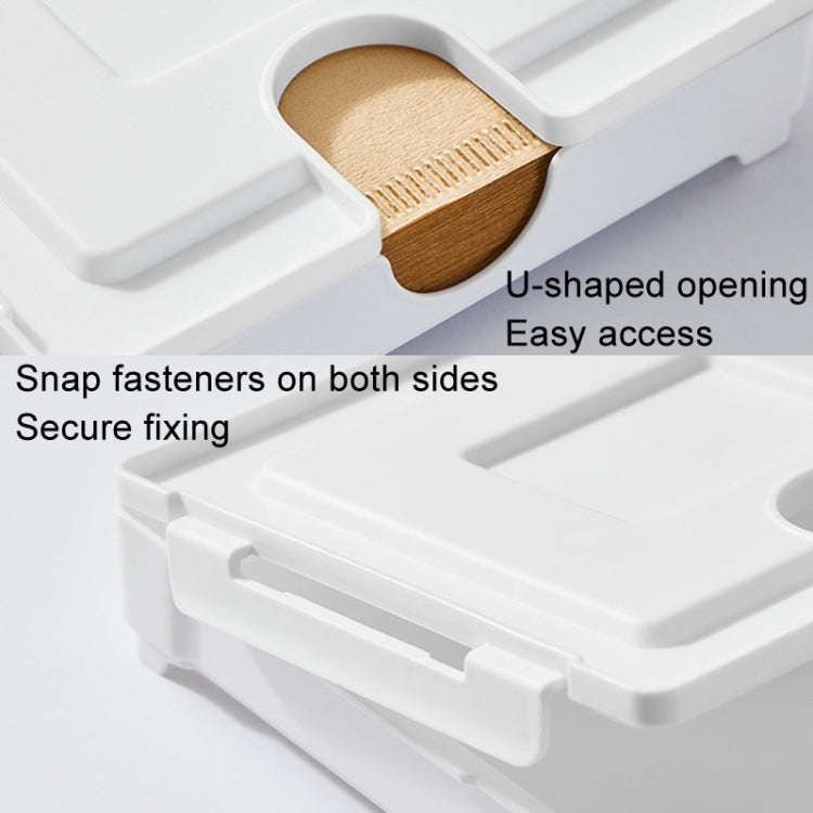 Magnetic Coffee Filter Organizer Refrigerator Coffee Machine Filter Holder(White)
