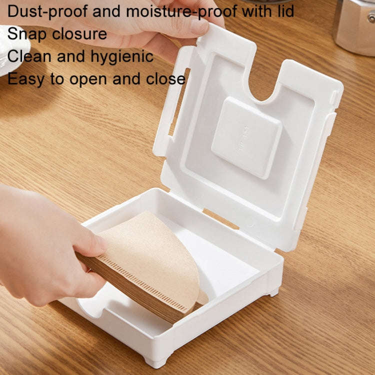 Magnetic Coffee Filter Organizer Refrigerator Coffee Machine Filter Holder(White)