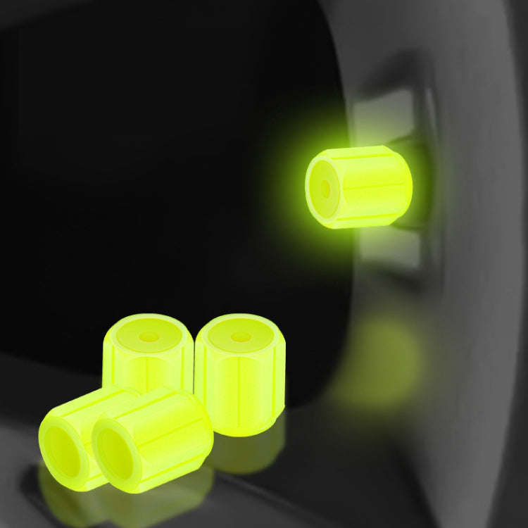 5packs Luminous Car Motorcycle Tire Valves, Color: Yellow(4pcs /Set)