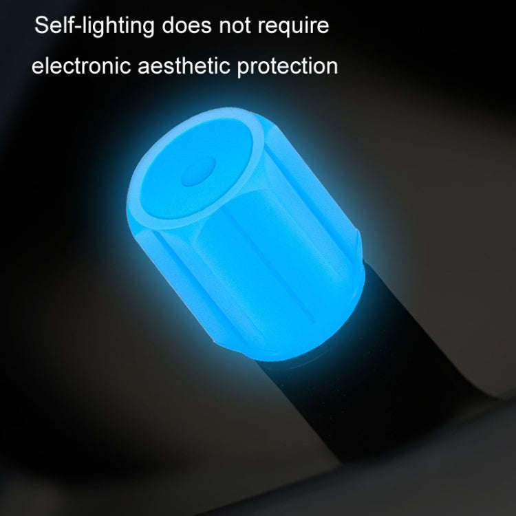 5packs Luminous Car Motorcycle Tire Valves, Color: Blue(4pcs /Set)