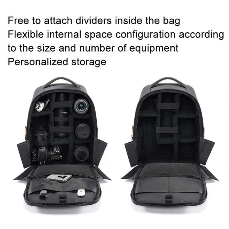 Cwatcun D93 Casual Camera Bag Waterproof Photography Bag(3.0 Small Black)