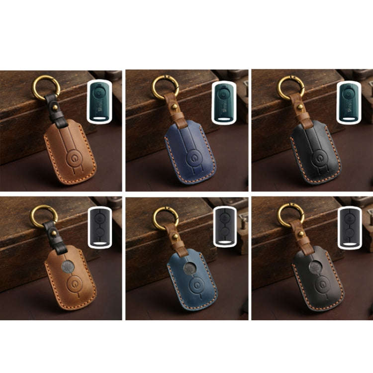 For YAMAHA NMAX155/XMAX300/Aerox/Jauns Hallmo Motorcycle Key Cover, Color: 2 Key Brown Not Hollowed