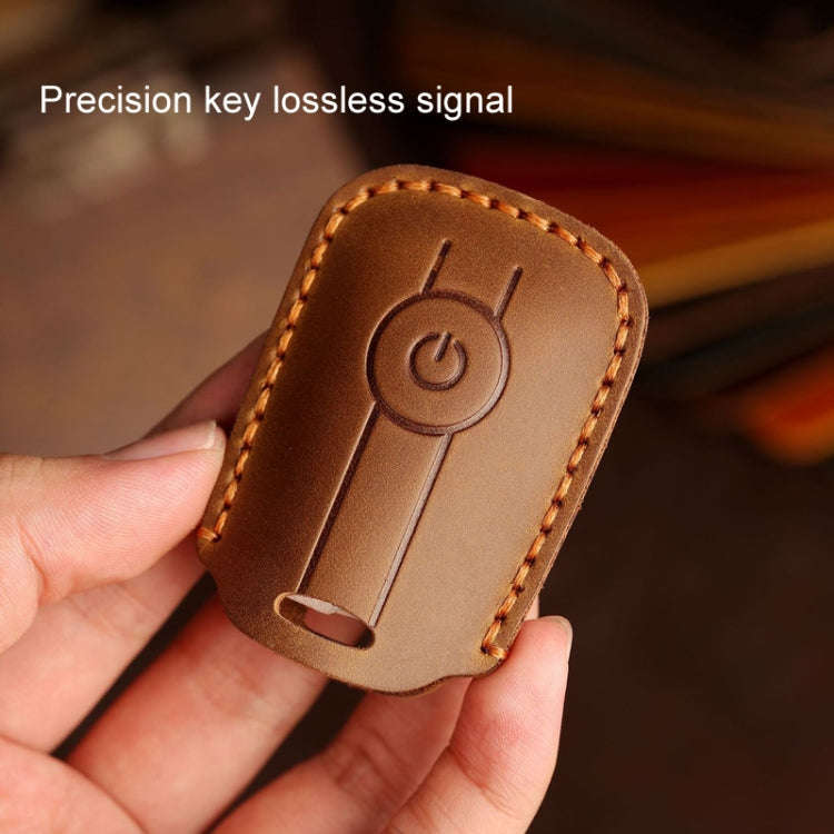 For YAMAHA NMAX155/XMAX300/Aerox/Jauns Hallmo Motorcycle Key Cover, Color: 2 Key Brown Not Hollowed