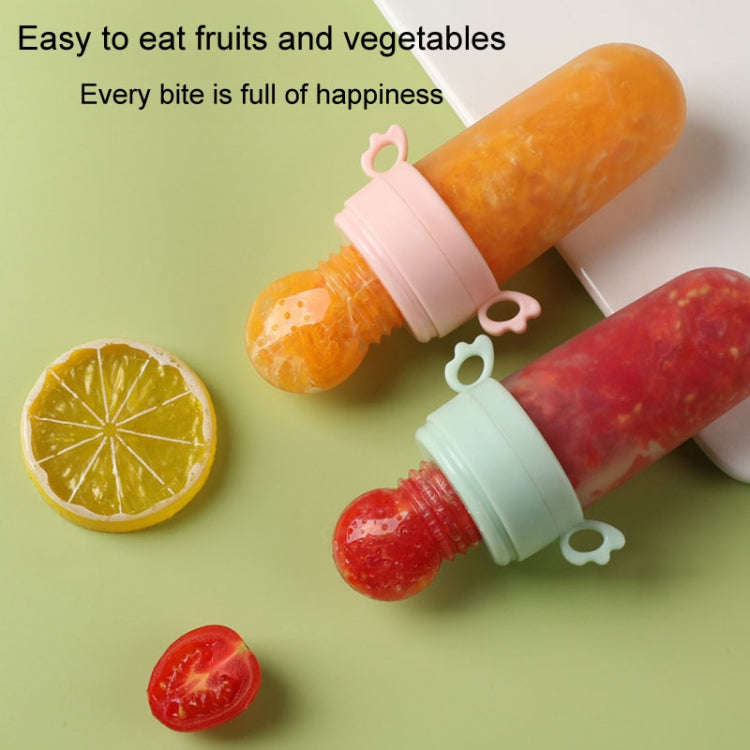 Portable Dual-purpose Baby Food Feeding Spoon Fruit Vegetable Silicone Feeding Pacifier Bottle(Na...