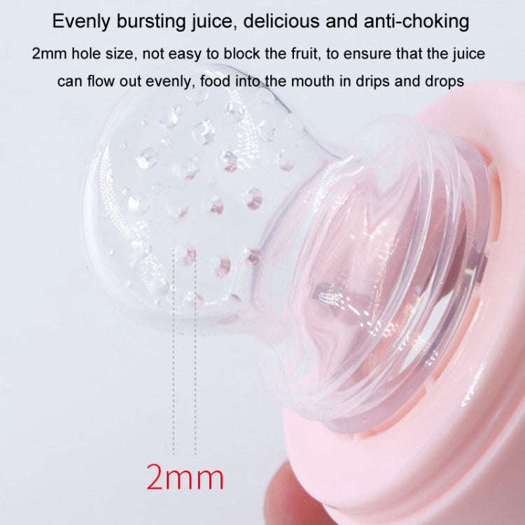 Portable Dual-purpose Baby Food Feeding Spoon Fruit Vegetable Silicone Feeding Pacifier Bottle(Na...