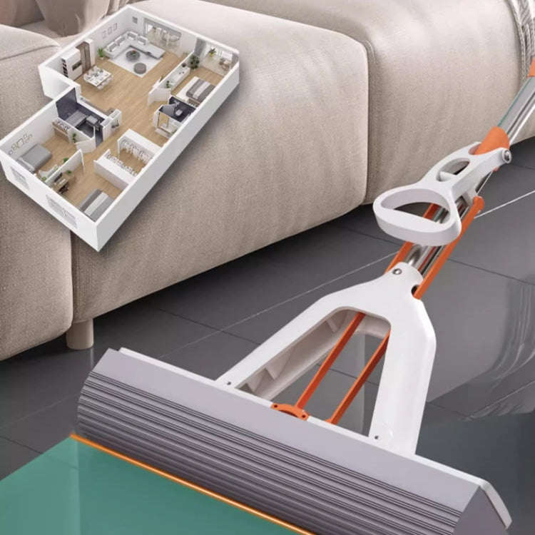 Household Water Absorbent Telescopic Pole Mop Lazy Hands-Free Folding Mop, Style: 35cm+1 Cotton H...