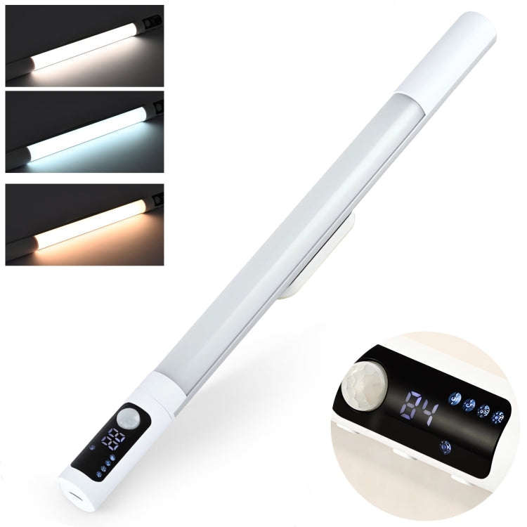 Rechargeable Under Cabinet LED Motion Sensor Night Light with Digital Display 2000mAH(Silver)