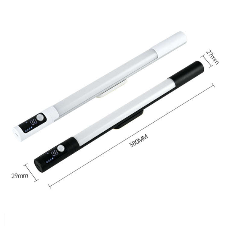 Rechargeable Under Cabinet LED Motion Sensor Night Light with Digital Display 1200mAH(Black)