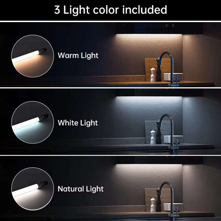 Rechargeable Under Cabinet LED Motion Sensor Night Light with Digital Display 2000mAH(Silver)