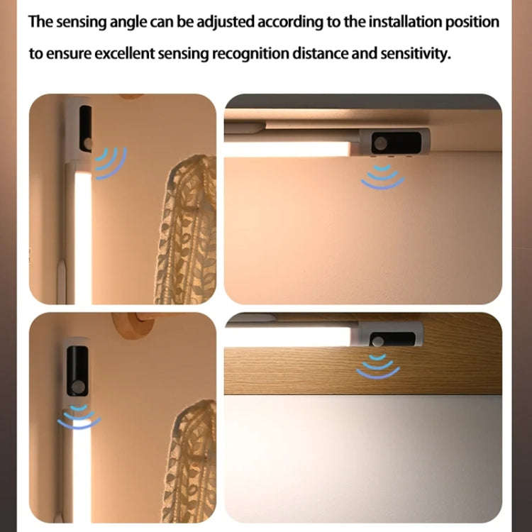 Rechargeable Under Cabinet LED Motion Sensor Night Light with Digital Display 2000mAH(Silver)