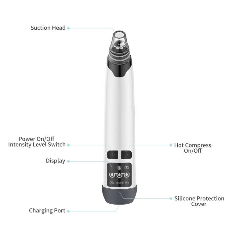 KS-X007 Electric Heating Hot Compress Pore Cleaner Home Facial Blackhead Acne Remover(Green)