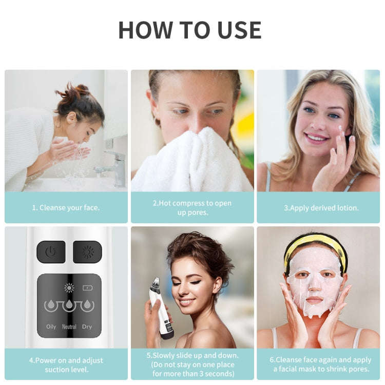 KS-X007 Electric Heating Hot Compress Pore Cleaner Home Facial Blackhead Acne Remover(Green)