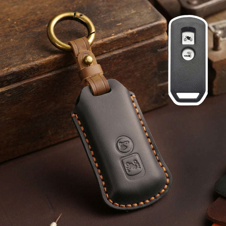 For Honda NS125LA/Lead125/PCX160/Forza 350 Hallmo Motorcycle Key Case, Color: 2 Keys Black