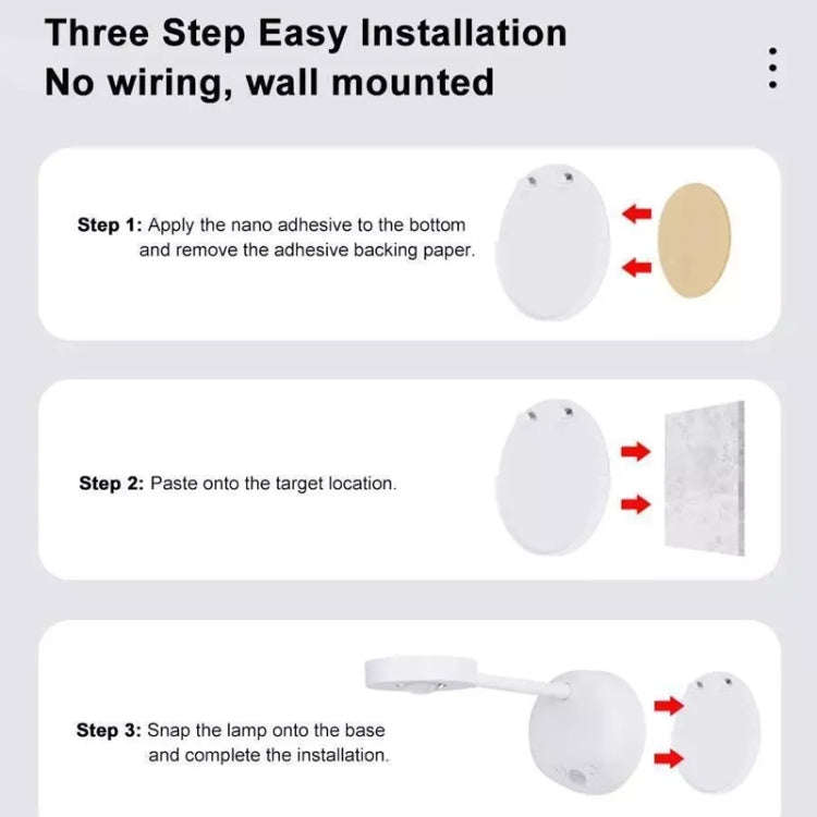 Rechargeable LED Motion Sensor Wireless Spotlight Dimmable Picture Light 1200mAH(White)