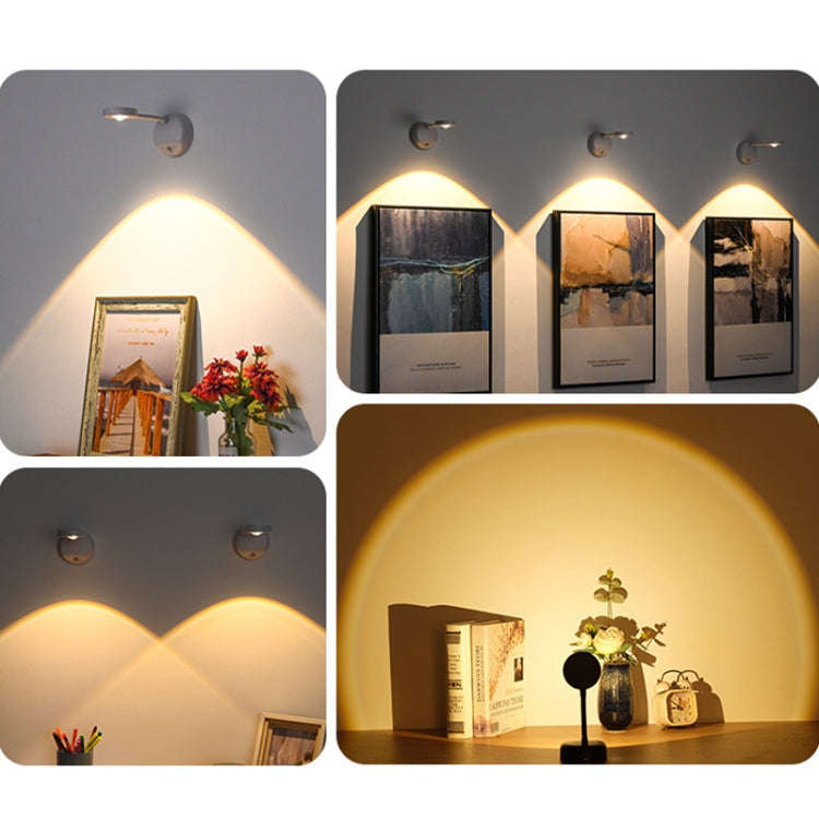 Rechargeable LED Motion Sensor Wireless Spotlight Dimmable Picture Light 1200mAH(White)