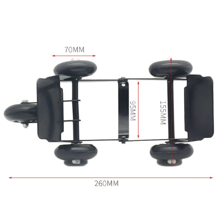 Motorcycle Moving Trailer Device Flat Tire Booster Emergency Electric Vehicle Tractor, Color: Black