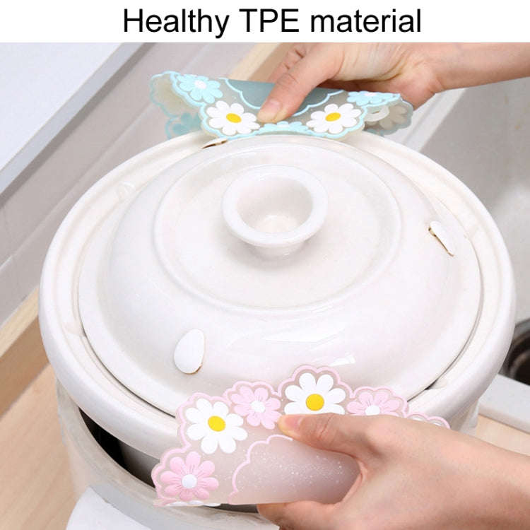 Household High Temperature Resistant Daisy Coasters Kitchen Tabletop Insulation Mat, Style: Blue ...