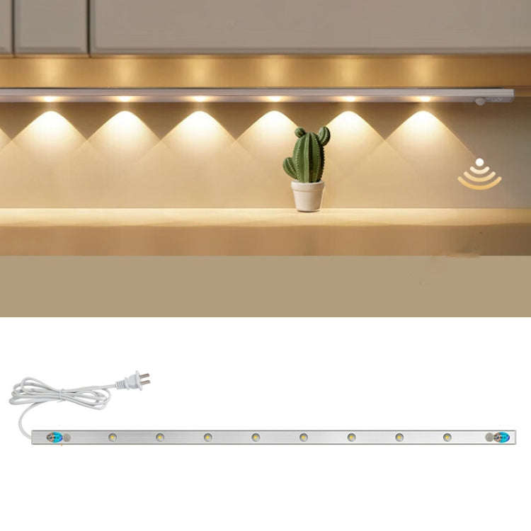 220V CN Plug Motion Sensor Wardrobe Cabinet Lamp LED Light Bar, Spec: Warm White 30cm