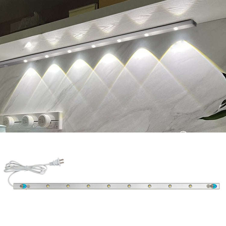 220V CN Plug Motion Sensor Wardrobe Cabinet Lamp LED Light Bar, Spec: White 40cm