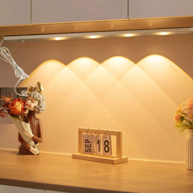 220V CN Plug Motion Sensor Wardrobe Cabinet Lamp LED Light Bar, Spec: White 60cm